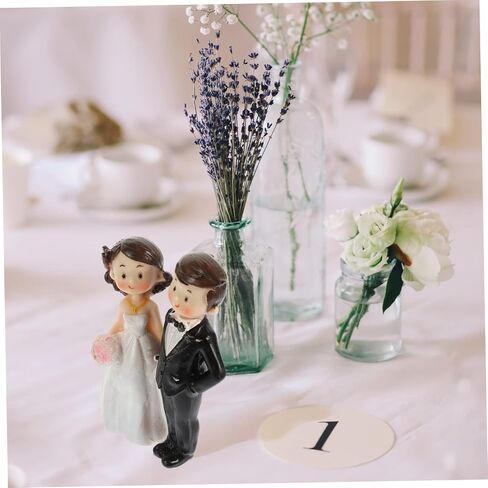 Toyvian Wedding Doll Ornaments Couple Sculpture Lovely Cake Decor Wedding Cake Decorations Rustic Cakes Toppers Delicate Couple Figure Wedding Cake Figurine Groom Desktop China Bride Resin in Saudi Arabia