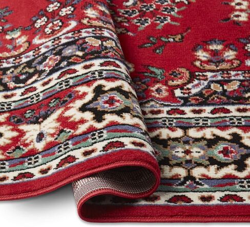 سجادة منطقة حدود ميدالية تقليدية من Home Dynamix Premium Sakarya، كلاريت، مستطيل 21 بوصة × 35 بوصة in Kuwait