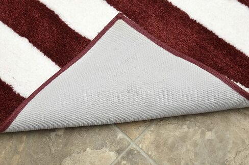 Garland Rug Beach Stripe Washable Bath Rug, 2-Piece Set, Basin Blue/White in Saudi Arabia