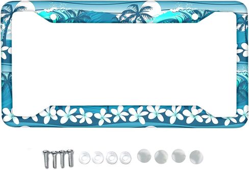 إطار لوحة ترخيص مطبوع عليه شجرة نخيل بوهينيا للنساء، أغطية لوحة تراخيص السيارة لبطاقة الترخيص in Kuwait