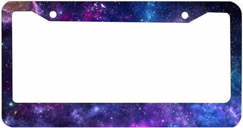 إطار لوحة ترخيص مزخرف جميل لهاتف Galaxy Space Car غطاء من الألومنيوم حامل لوحة ترخيص السيارة للرجال والنساء in Saudi Arabia