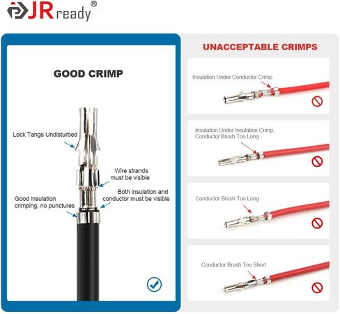 JRready ST6420 Standard.093" Pin and Socket Power Connectors 12 Circuits (2 Matched Sets), 14-20 AWG，Compatible with Molex Standard.093" 12 Pin Male& Female Connector, 5.03 mm Pitch, Free Hanging in Saudi Arabia