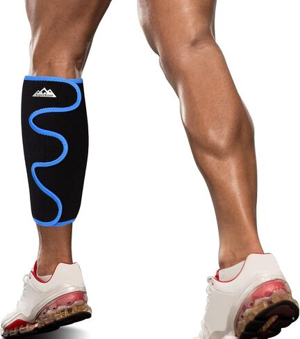 supregear Calf Support Brace, Adjustable Shin Splint Compression Calf Wrap Sleeve for Muscle Swelling Pain Relief Hiking Training Comfortable Breathable Calf Support for Men and Women, Black in Saudi Arabia