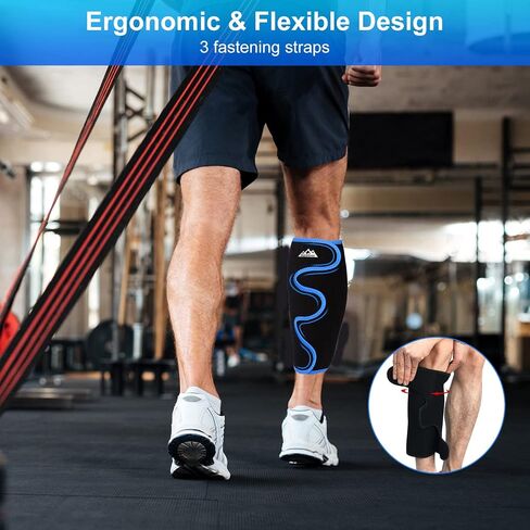 supregear Calf Support Brace, Adjustable Shin Splint Compression Calf Wrap Sleeve for Muscle Swelling Pain Relief Hiking Training Comfortable Breathable Calf Support for Men and Women, Black in Saudi Arabia