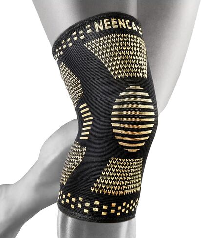 NEENCA Copper Knee Braces for Knee Pain Relief - 2 Pack Copper Knee Sleeves Set, Knee Compression Sleeve with Copper Ions Infused Fiber for Sports, Workout, Arthritis, Meniscus Tear - FSA/HSA APPROVED in Saudi Arabia
