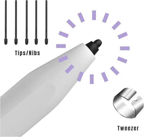 10 قطع من رؤوس أقلام التحديد/أطراف قلم تحديد 1/2 رائعة، أقلام بديلة من Box Pen2 Pro (10 قطع/أبيض) in Kuwait