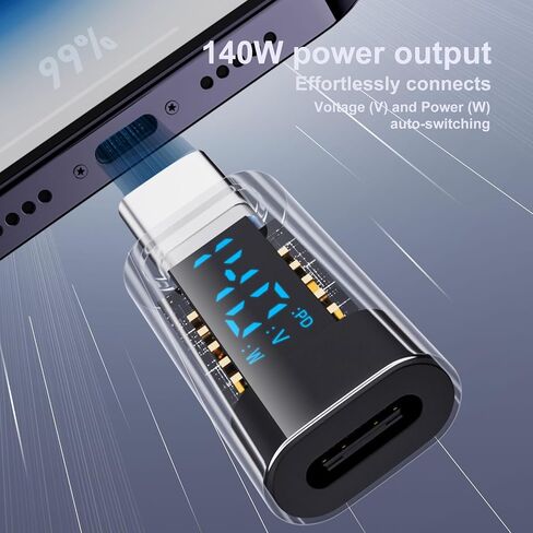 Lightning Female to USB C Male Adapter Lightning to USB C Adapter PD Fast for iPhone 15/15 Pro/15 Pro Max/15 Plus,iPad Air, Samsung, Support Data Transfer and Charging (black, 35W) in Saudi Arabia
