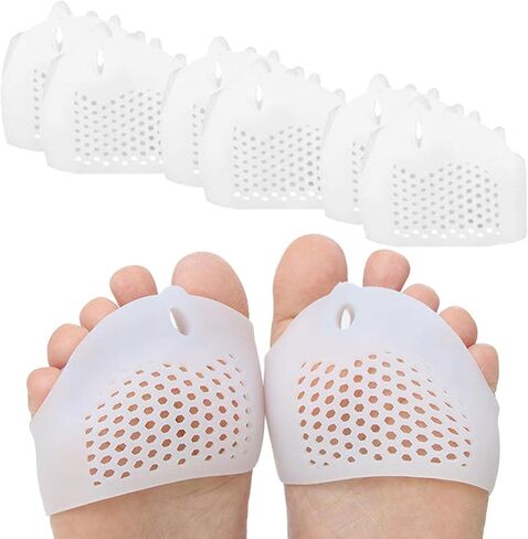 Metatarsal Pads, Gel Toe Separators & Ball of Foot Cushions – Soft & Breathable, Ideal for Blisters, Morton's Neuroma, Diabetic Feet, Bunion Pain Relief (6) in Saudi Arabia