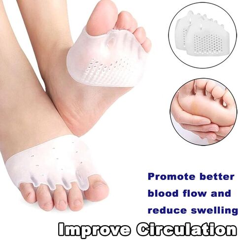 Metatarsal Pads, Gel Toe Separators & Ball of Foot Cushions – Soft & Breathable, Ideal for Blisters, Morton's Neuroma, Diabetic Feet, Bunion Pain Relief (6) in Saudi Arabia