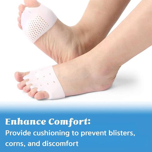 Metatarsal Pads, Gel Toe Separators & Ball of Foot Cushions – Soft & Breathable, Ideal for Blisters, Morton's Neuroma, Diabetic Feet, Bunion Pain Relief (6) in Saudi Arabia