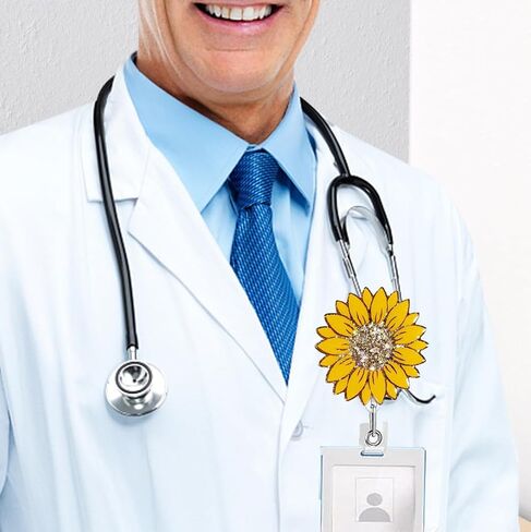 مضحك لطيف ممرضة شارة بكرة قابل للسحب اسم العلامة معرف كليب حامل شارة قابل للسحب لمساعد طبي صيدلة التمريض طالب مستشفى العمل الهدايا السائبة مكتب (عباد الشمس الصفراء) in Kuwait