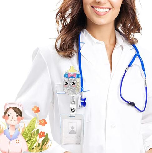 مضحك لطيف ممرضة شارة بكرة قابل للسحب اسم العلامة معرف كليب حامل شارة قابل للسحب لمساعد طبي صيدلة التمريض طالب مستشفى العمل الهدايا السائبة مكتب (عباد الشمس الصفراء) in Kuwait