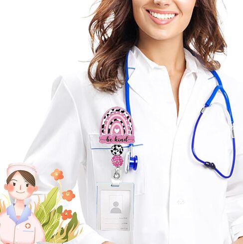 مضحك لطيف ممرضة شارة بكرة قابل للسحب اسم العلامة معرف كليب حامل شارة قابل للسحب لمساعد طبي صيدلة التمريض طالب مستشفى العمل الهدايا السائبة مكتب (عباد الشمس الصفراء) in Kuwait