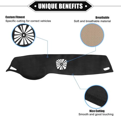 Car Dashboard Cover Mat Compatible for BMW 7 Series 2016-2020 without HUD, Protective Flannels Black Center Console Interior Trim Dash Board Mat in Saudi Arabia