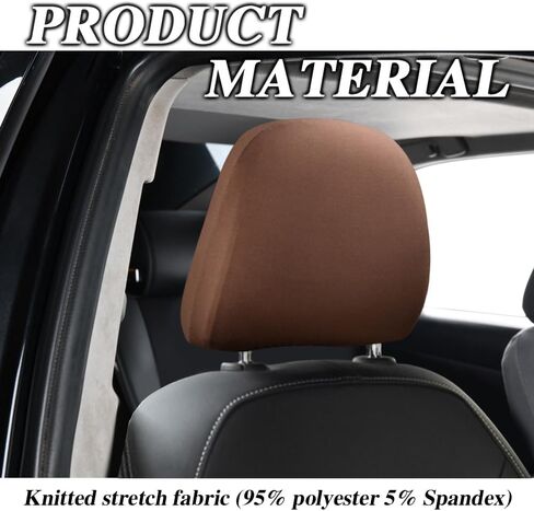 2PCS Car Seat Headrest Cover, Vehicle Accessories Headrest Cover, Automotive Seat Cover Accessories, Soft Car Head Rest Cover Protector Car Interior Accessories for Most Cars (Black) in Kuwait