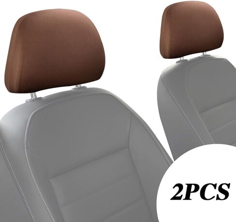 2PCS Car Seat Headrest Cover, Vehicle Accessories Headrest Cover, Automotive Seat Cover Accessories, Soft Car Head Rest Cover Protector Car Interior Accessories for Most Cars (Black) in Kuwait