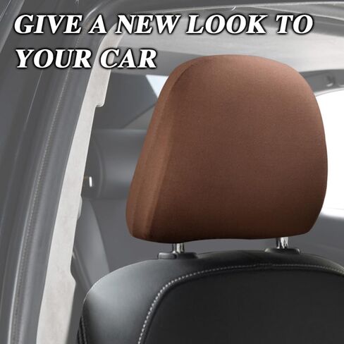 2PCS Car Seat Headrest Cover, Vehicle Accessories Headrest Cover, Automotive Seat Cover Accessories, Soft Car Head Rest Cover Protector Car Interior Accessories for Most Cars (Black) in Kuwait