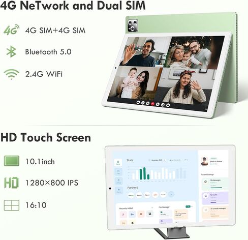 تابلت 10 بوصة أندرويد 13، ذاكرة وصول عشوائي 12 جيجابايت، ذاكرة تخزين داخلية 128 جيجابايت، 1 تيرابايت قابلة للتوسيع، ثماني النواة، 5+13 كاميرات مزدوجة، الجيل الرابع LTE، بلوتوث، بطارية 8000 مللي أمبير في الساعة (أسود) in Saudi Arabia