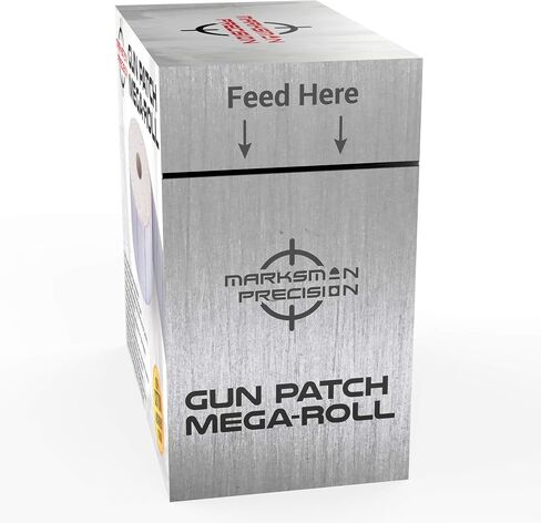Gun Patch MEGA-ROLL - قماش قطني قوي 100٪ ناعم مزدوج - 10000 رقعة ماصة - مقطوعة حسب الحجم - مسدس بندقية نظيف مسدس مسحوق أسود مسدس - صيد الرماية in Saudi Arabia