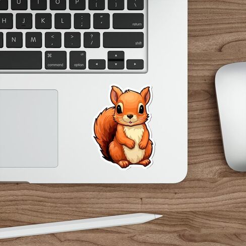 Squirrel Sticker | Vinyl Stickers & Waterproof Decals | Assorted Aesthetic Stickers for Laptops, Water Bottles, Phones & More | Cool Stickers for Adults, Teens | 1 Pack (4 x4x0.1") in Saudi Arabia