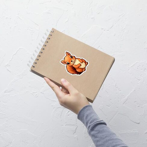 Squirrel Sticker | Vinyl Stickers & Waterproof Decals | Assorted Aesthetic Stickers for Laptops, Water Bottles, Phones & More | Cool Stickers for Adults, Teens | 1 Pack (4 x4x0.1") in Saudi Arabia