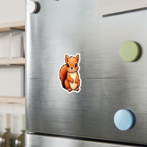 Squirrel Sticker | Vinyl Stickers & Waterproof Decals | Assorted Aesthetic Stickers for Laptops, Water Bottles, Phones & More | Cool Stickers for Adults, Teens | 1 Pack (4 x4x0.1") in Saudi Arabia