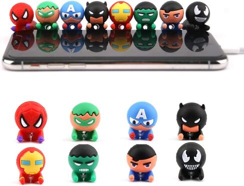 3D Cartoon Animal Cute Cable Protector Charger Cord Protector Charger Protector Charger Cord Saver for iPhone Charger for iPad (8PCS) in Kuwait