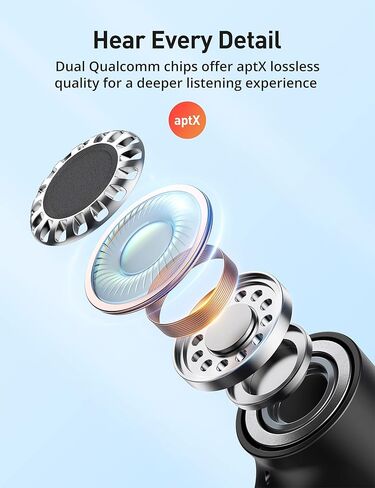 Bluetooth Headphones, Bluetooth 5.2 Stereo aptX Wireless Earbuds Bass Magnetic IPX7 Waterproof Open Earbuds Bulit-in Mic with 24H Playtime, Lightweight Neckband Earphones for Sport, Gym, Running in Saudi Arabia