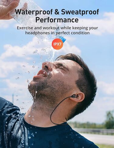 Bluetooth Headphones, Bluetooth 5.2 Stereo aptX Wireless Earbuds Bass Magnetic IPX7 Waterproof Open Earbuds Bulit-in Mic with 24H Playtime, Lightweight Neckband Earphones for Sport, Gym, Running in Saudi Arabia