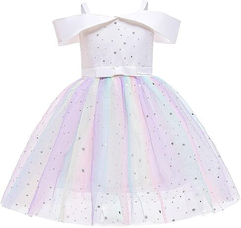 Flower Girls Sequin Party Dress Princess Sparkly Shiny Tulle Pageant Birthday Ball Gown Prom in Saudi Arabia