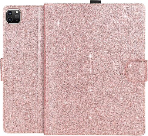 Fingic iPad Air 13 inch Case 2024,iPad Pro 12.9 inch 2022/2021/2020/2018 Case Glitter with Pencil Holder PU Leather Folio Smart Stand Magnetic Auto Wake/Sleep Shockproof Case for iPad Pro 12.9 6/5/4/3 in Saudi Arabia