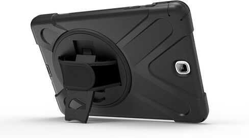 Galaxy Tab A 9.7 Case KIQ Full-Body Shock Proof Hybrid Heavy Duty Armor Protective Case for Samsung Galaxy Tab A 9.7 2015, SM-T550 with Kickstand and Screen Protector (Shield Black) in Saudi Arabia