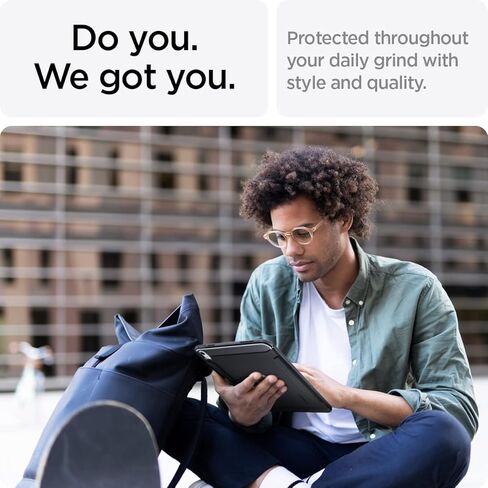 Spigen Rugged Armor مصمم لجهاز iPad 10.9 بوصة، حافظة iPad الجيل العاشر (2022) - أسود مطفي in Kuwait