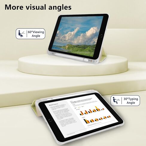 حافظة TopPerfekt لجهاز iPad الجيل التاسع / iPad الجيل الثامن / iPad الجيل السابع 10.2 بوصة (2021/2020/2019)، حافظة قابلة للطي لامعة لامعة مع حامل أقلام رصاص، نوم/استيقاظ تلقائي - فضي in Kuwait