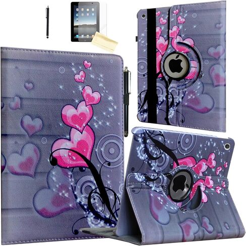 Case for iPad 10.2 inch, for iPad 9th 8th 7th Generation, Rotating Stand Smart Magnetic Auto Wake Up/Sleep Cover for A2602 A2603 A2604 A2605 MK2K3LL/A MK2N3LL/A MK663LL/A MK693LL/A (Navy) in Kuwait
