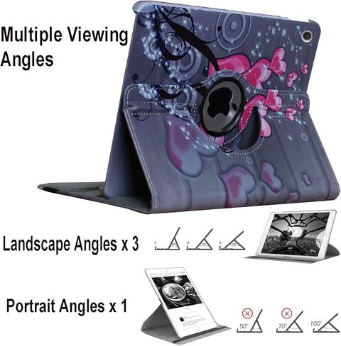 Case for iPad 10.2 inch, for iPad 9th 8th 7th Generation, Rotating Stand Smart Magnetic Auto Wake Up/Sleep Cover for A2602 A2603 A2604 A2605 MK2K3LL/A MK2N3LL/A MK663LL/A MK693LL/A (Navy) in Kuwait