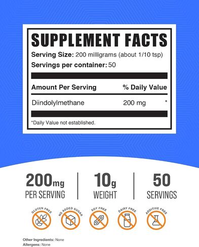 BulkSupplements.com Diindolylmethane (DIM) Powder - Progesterone Supplements - Estrogen Blocker - Dim Supplement - Acne Supplements - Estrogen Blocker For Men (100 Grams - 3.5 oz) in Saudi Arabia