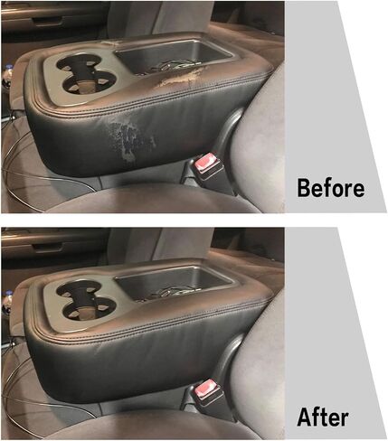 Black Leather Center Console Jump Armrest Cover Compatible with Silverado Sierra Tahoe Suburban Avalanche Yukon Yukon XL 2007 2008 2009 2010 2011 2012 2013 with Zipper Design(only Leather) in Saudi Arabia
