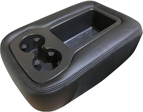 Black Leather Center Console Jump Armrest Cover Compatible with Silverado Sierra Tahoe Suburban Avalanche Yukon Yukon XL 2007 2008 2009 2010 2011 2012 2013 with Zipper Design(only Leather) in Saudi Arabia