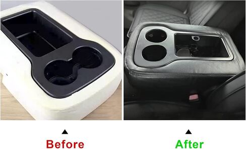 Black Leather Center Console Jump Armrest Cover Compatible with Silverado Sierra Tahoe Suburban Avalanche Yukon Yukon XL 2007 2008 2009 2010 2011 2012 2013 with Zipper Design(only Leather) in Saudi Arabia