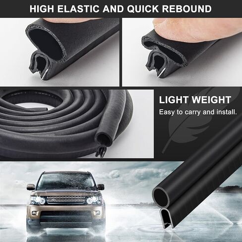 Car Door Rubber Seal Strip, 10 Feet Trim Seal Vertical Bulb Fits 1/16" Edge, Automotive Weather Stripping for Cars, Boats, RVs, Trucks, and Home Applications in Saudi Arabia