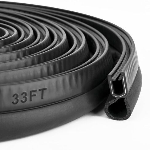 Car Door Rubber Seal Strip, 10 Feet Trim Seal Vertical Bulb Fits 1/16" Edge, Automotive Weather Stripping for Cars, Boats, RVs, Trucks, and Home Applications in Saudi Arabia