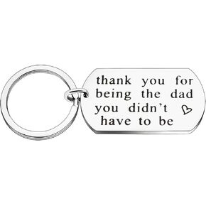 Fathers Day Gifts Key Chain Men for Dad Papa from Daughter Son Thank You for Being The dad You Didn't Have to be Stainless Steel in Kuwait