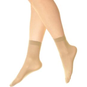 Angelina Nylon Ankle Hosiery 40D Sheer (6-Pairs)