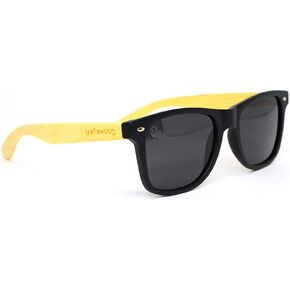 Maranzano Wood Acetate Sunglasses, Beige and Black