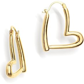 Sonateomber Heart Hoop Earrings for Women Girls, Valentine Large Chunky Love Huggie Earing Wedding Prom Hypoallergenic Fashion Jewelry Gift.