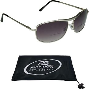 proSPORT Aviator Bifocal Sunglasses +1.50 Bronze Frame Brown Lens Bifocal for Men and Women