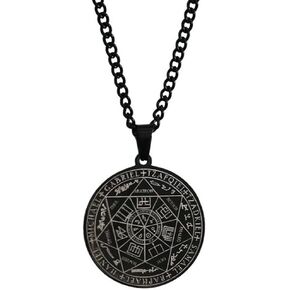 Jude Jewelers Retro Vintage Stainless Steel Seal of The Seven Archangels Tetragrammaton Protection Pendant Necklaces