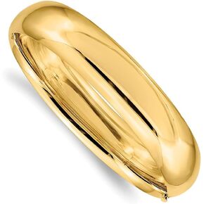 Diamond2Deal Solid 14k Yellow Gold Hinged Bangle Bracelet for Women in Saudi Arabia