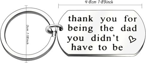 Fathers Day Gifts Key Chain Men for Dad Papa from Daughter Son Thank You for Being The dad You Didn't Have to be Stainless Steel in Kuwait
